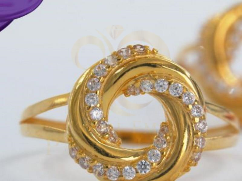 Gold Diamond Ring Donut